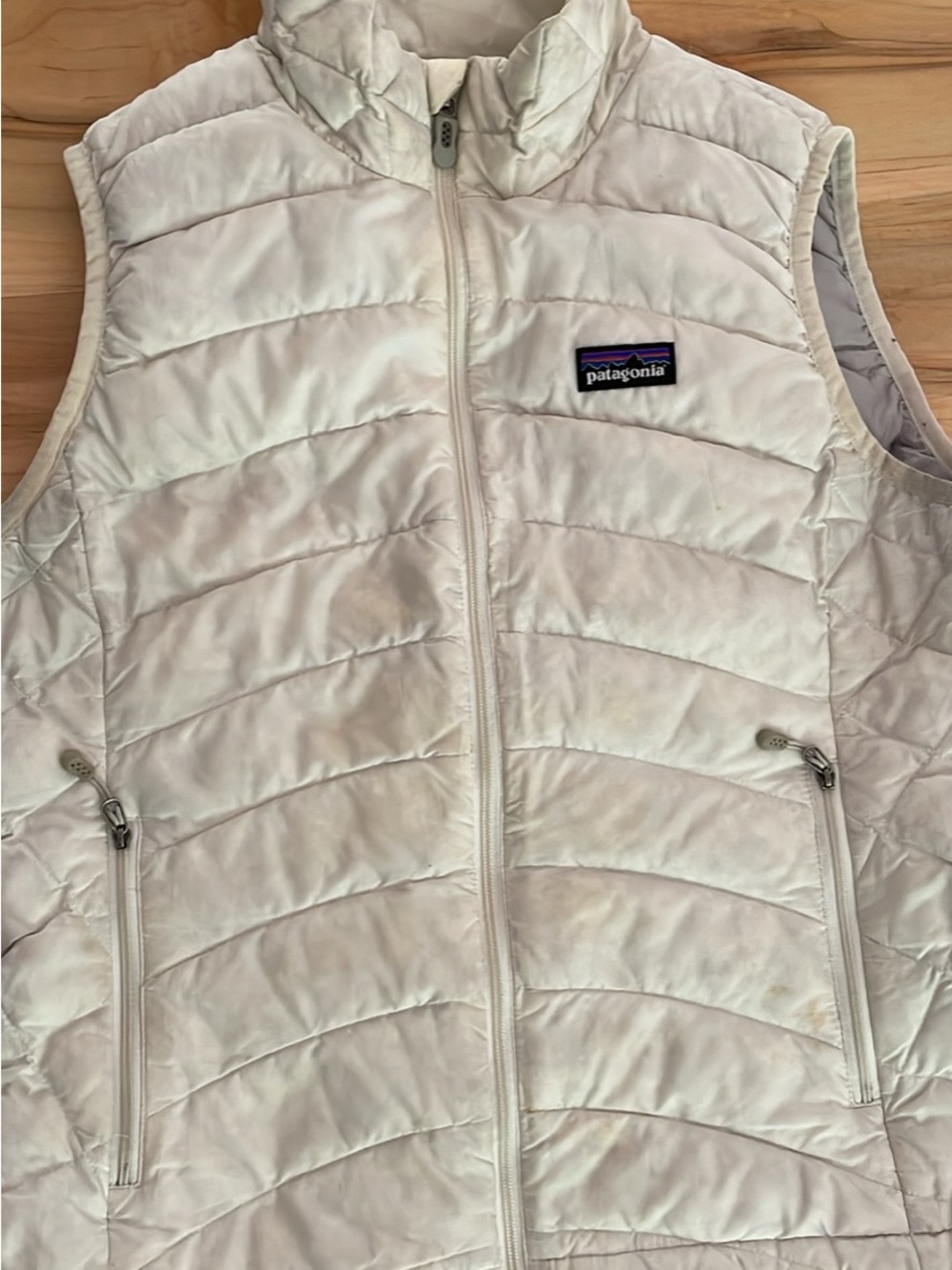Patagonia Women's Light Cream Quilted Insulated Vest